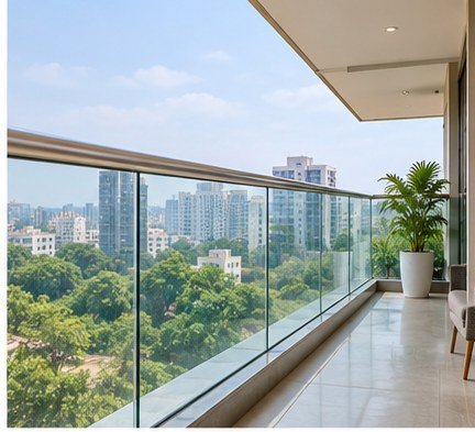 Invisible Grills for Glass Balcony in Bhubaneswar