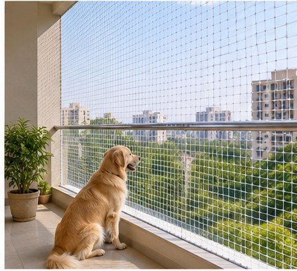 Invisible Grills for Glass Balcony installation example