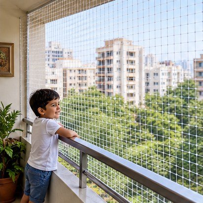 Invisible Grills for Children Safety installation example